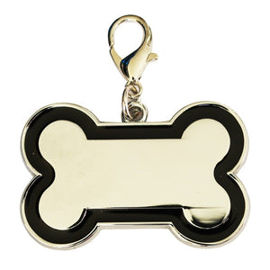 NEW for 2025 Enamelled Metal Pet Tag Bone 46mm x 30mm